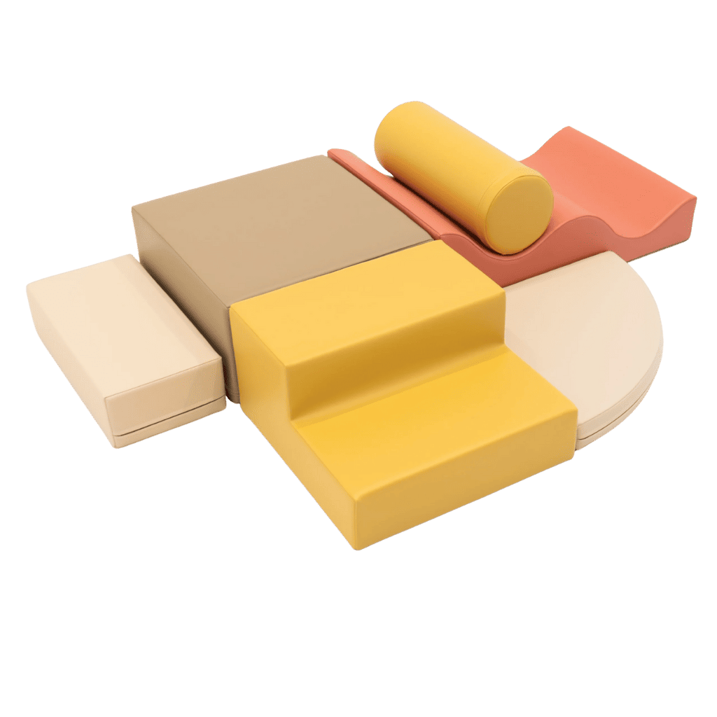 Ensemble de 6 blocs de mousse Soft Play - Pastel Pink en | Motricidade Tinitto – Fabrication européenne