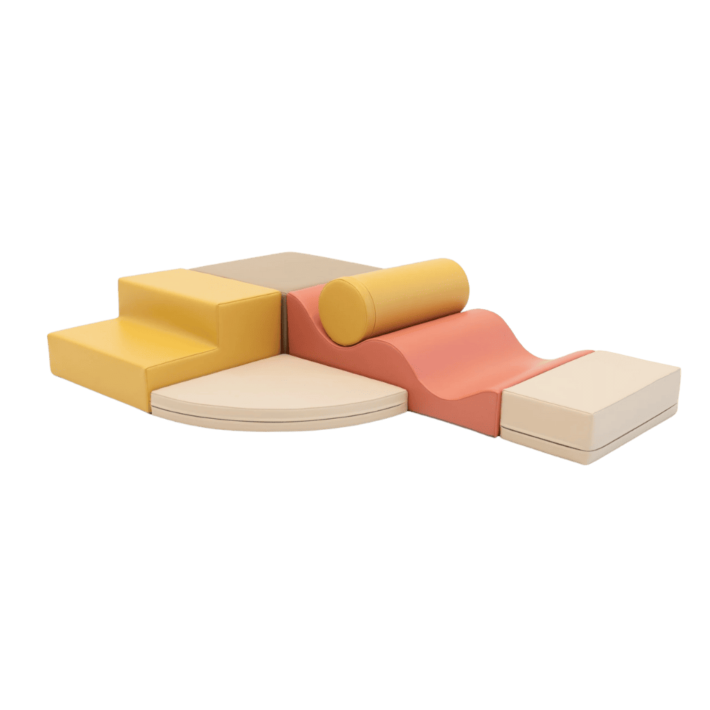 Ensemble de 6 blocs de mousse Soft Play - Pastel Pink en | Motricidade Tinitto – Fabrication européenne