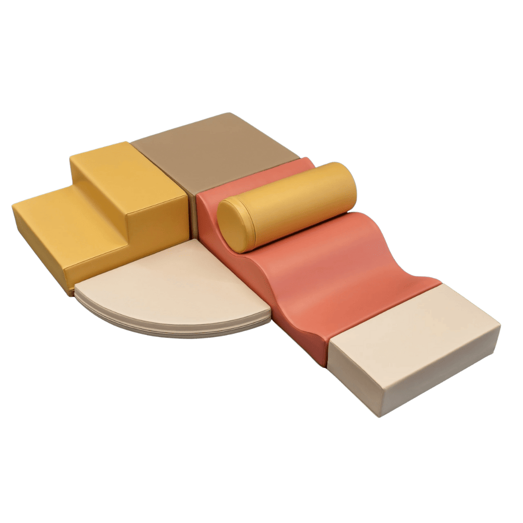 Ensemble de 6 blocs de mousse Soft Play - Pastel Pink en | Motricidade Tinitto – Fabrication européenne