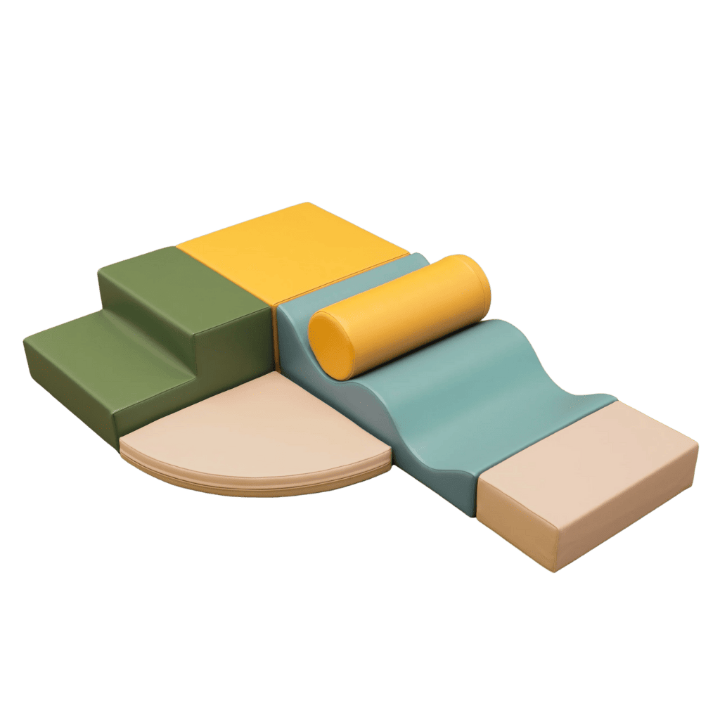 Ensemble de 6 blocs de mousse Soft Play - Pastel Turquoise en | Motricidade Tinitto – Fabrication européenne