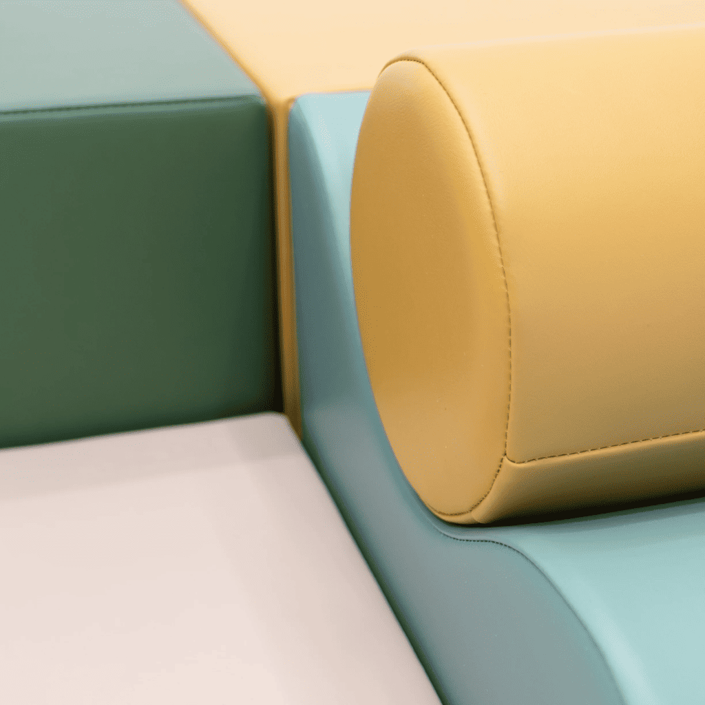 Ensemble de 6 blocs de mousse Soft Play - Pastel Turquoise en | Motricidade Tinitto – Fabrication européenne