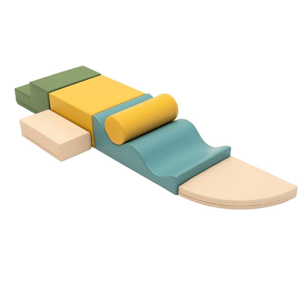 Ensemble de 6 blocs de mousse Soft Play - Pastel Turquoise en | Motricidade Tinitto – Fabrication européenne