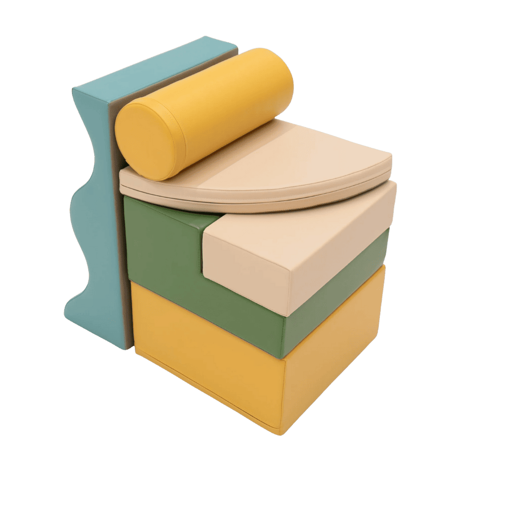 Ensemble de 6 blocs de mousse Soft Play - Pastel Turquoise en | Motricidade Tinitto – Fabrication européenne