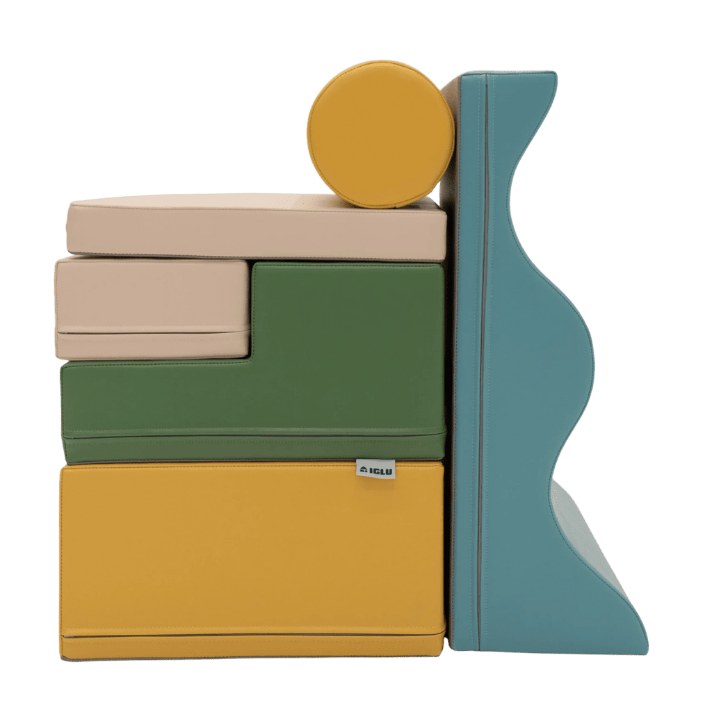 Ensemble de 6 blocs de mousse Soft Play - Pastel Turquoise en | Motricidade Tinitto – Fabrication européenne