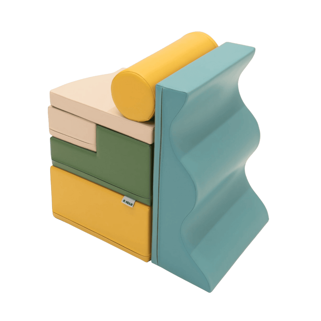 Ensemble de 6 blocs de mousse Soft Play - Pastel Turquoise en | Motricidade Tinitto – Fabrication européenne