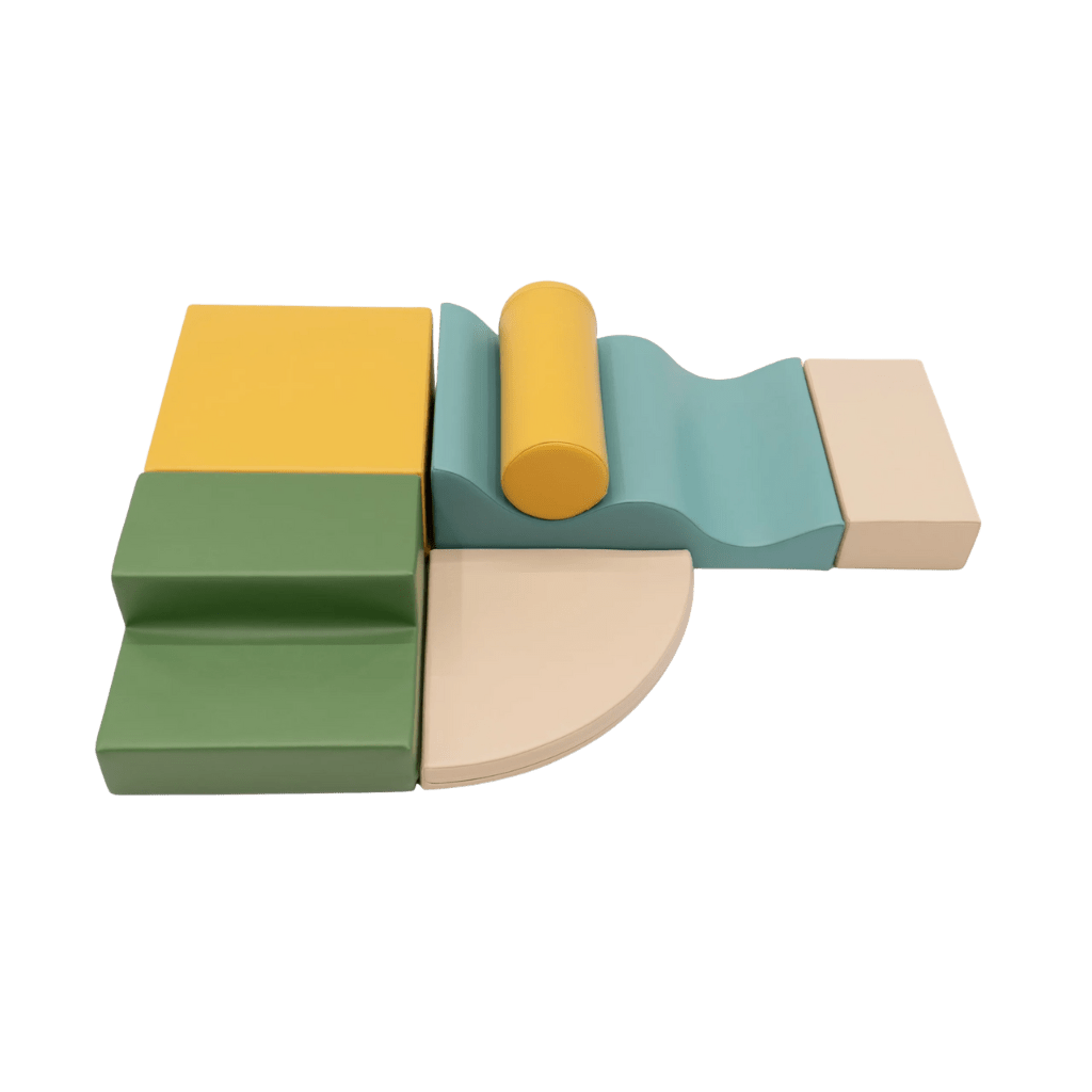 Ensemble de 6 blocs de mousse Soft Play - Pastel Turquoise en | Motricidade Tinitto – Fabrication européenne