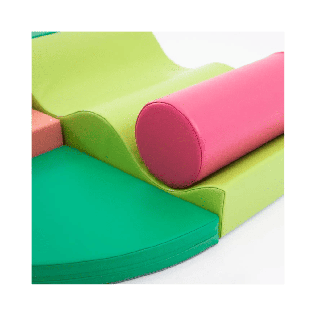 Ensemble de 6 blocs de mousse Soft Play - Pink & Green en | Motricidade Tinitto – Fabrication européenne