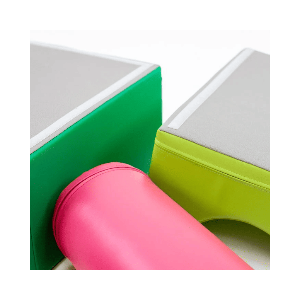 Ensemble de 6 blocs de mousse Soft Play - Pink & Green en | Motricidade Tinitto – Fabrication européenne