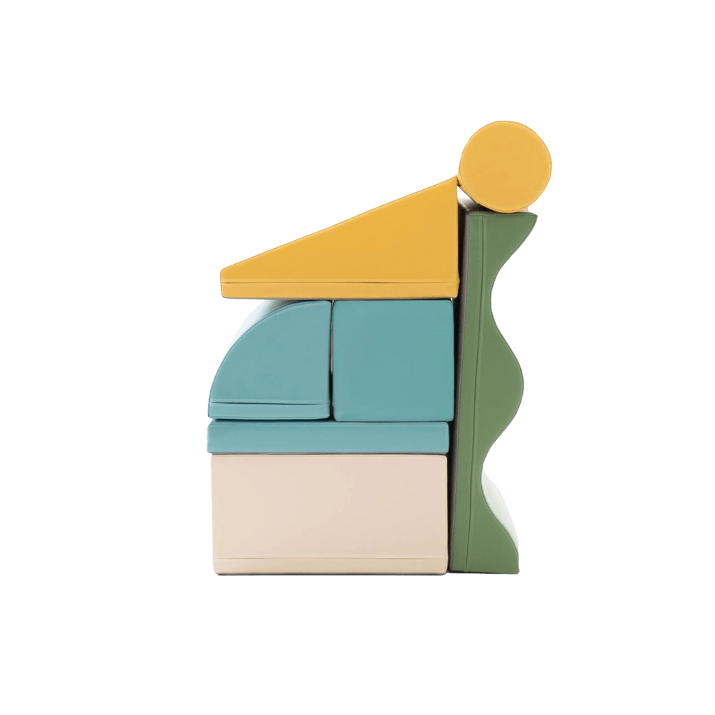 Ensemble de 7 blocs de mousse Soft Play - Pastel Turquoise en | Motricidade Tinitto – Fabrication européenne