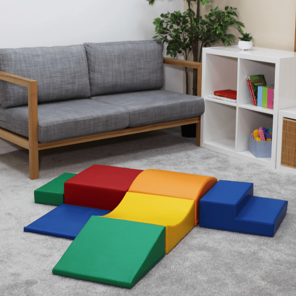 Ensemble de 7 Blocs de Mousse Soft Play - Petit Rampant Rainbow en | Motricidade Tinitto – Fabrication européenne