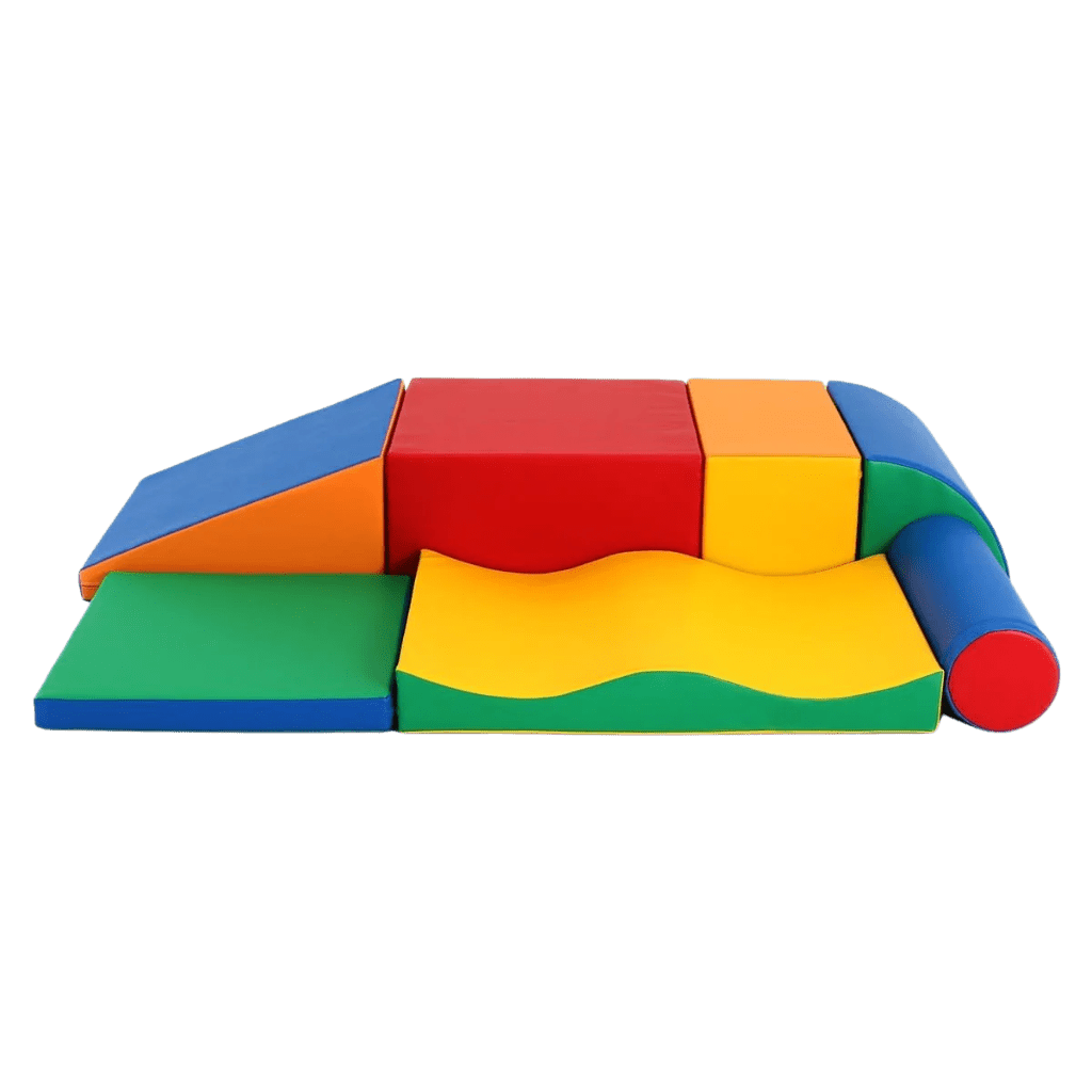 Ensemble de 7 blocs de mousse Soft Play - Rainbow en | Motricidade Tinitto – Fabrication européenne