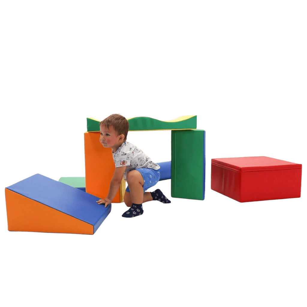 Ensemble de 7 blocs de mousse Soft Play - Rainbow en | Motricidade Tinitto – Fabrication européenne