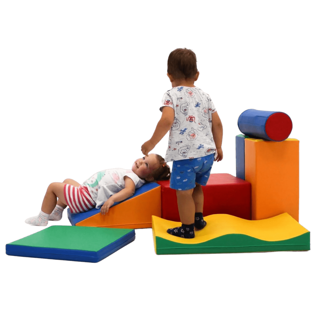Ensemble de 7 blocs de mousse Soft Play - Rainbow en | Motricidade Tinitto – Fabrication européenne
