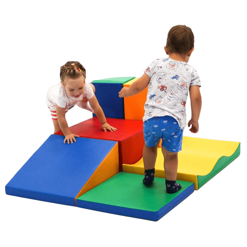 Ensemble de 7 blocs de mousse Soft Play - Rainbow en | Motricidade Tinitto – Fabrication européenne