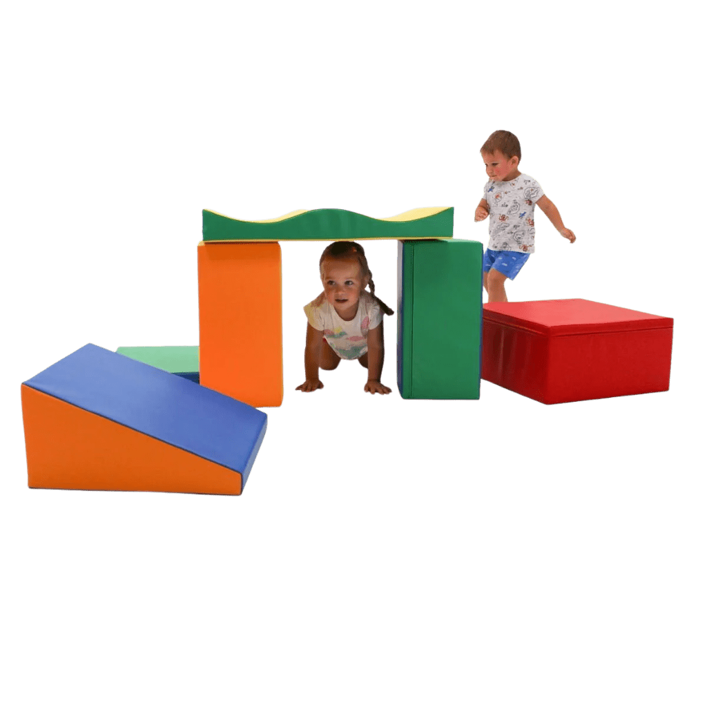 Ensemble de 7 blocs de mousse Soft Play - Rainbow en | Motricidade Tinitto – Fabrication européenne