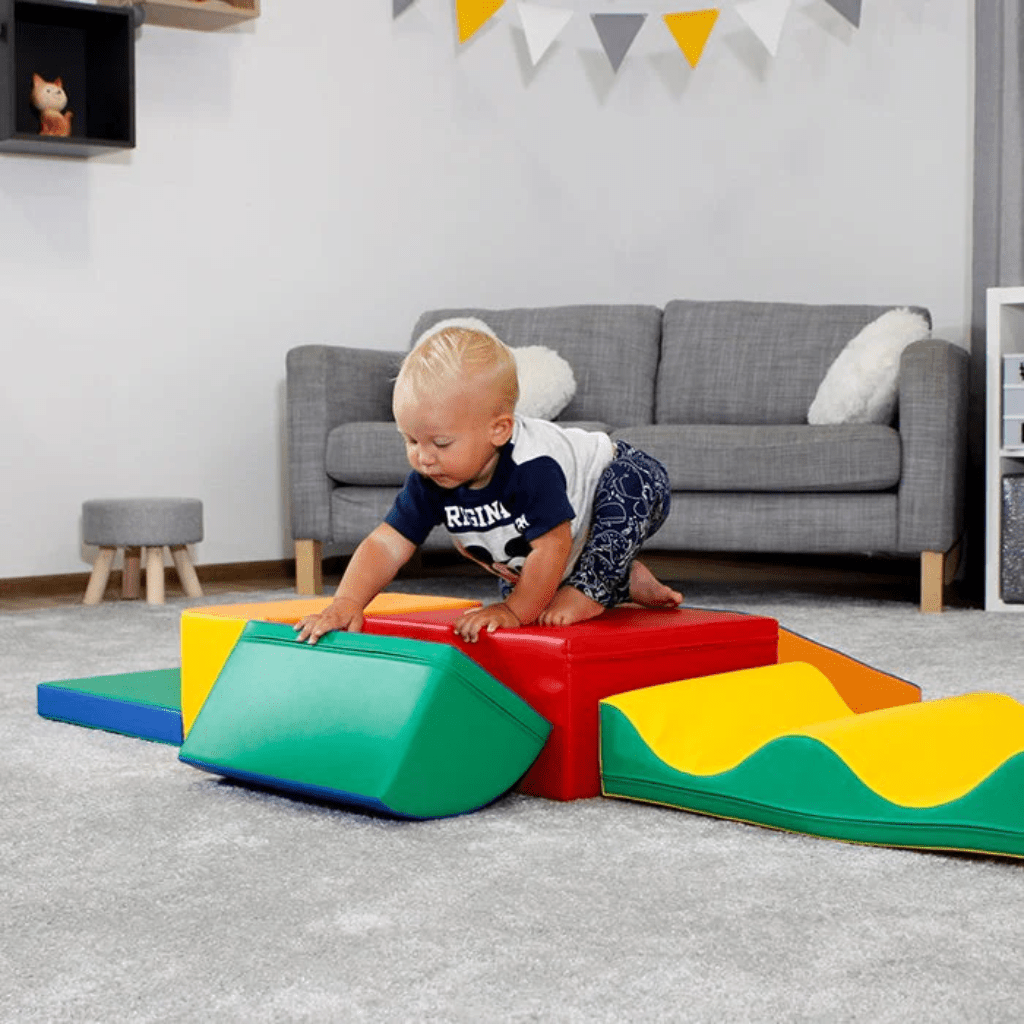 Ensemble de 7 blocs de mousse Soft Play - Rainbow en | Motricidade Tinitto – Fabrication européenne