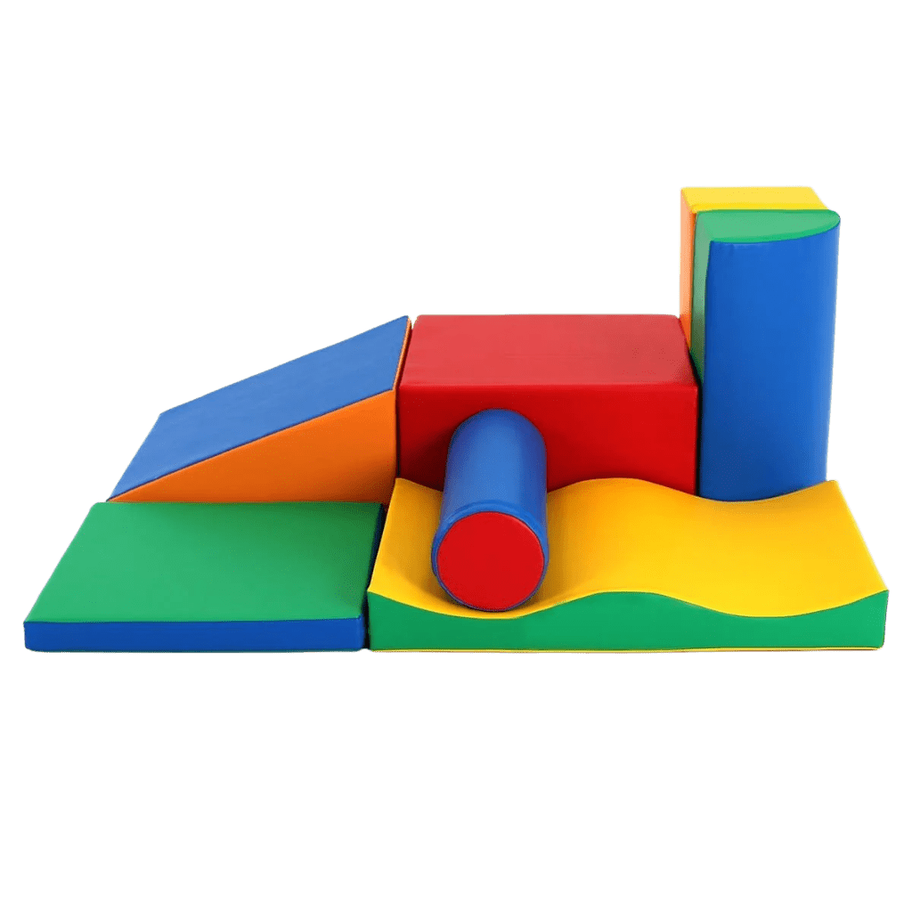 Ensemble de 7 blocs de mousse Soft Play - Rainbow en | Motricidade Tinitto – Fabrication européenne