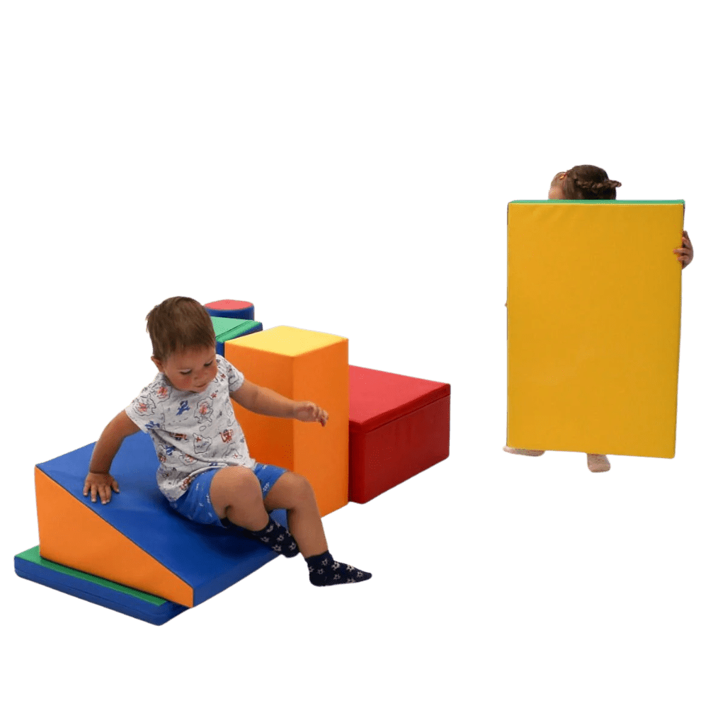 Ensemble de 7 blocs de mousse Soft Play - Rainbow en | Motricidade Tinitto – Fabrication européenne