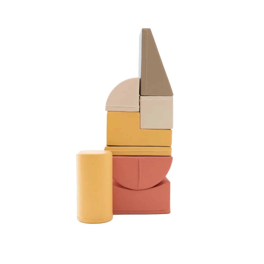 Ensemble de 8 blocs de mousse Soft Play - Pastel Pink en | Motricidade Tinitto – Fabrication européenne