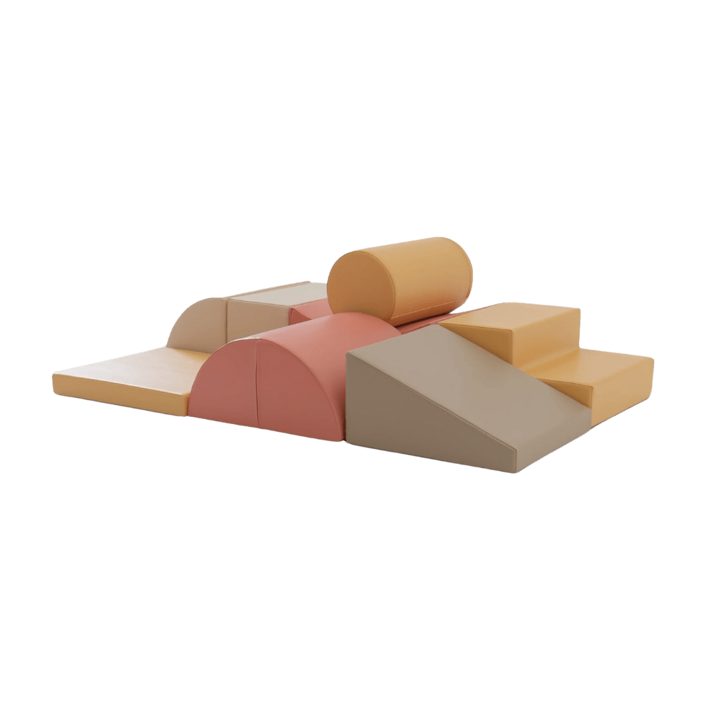 Ensemble de 8 blocs de mousse Soft Play - Pastel Pink en | Motricidade Tinitto – Fabrication européenne