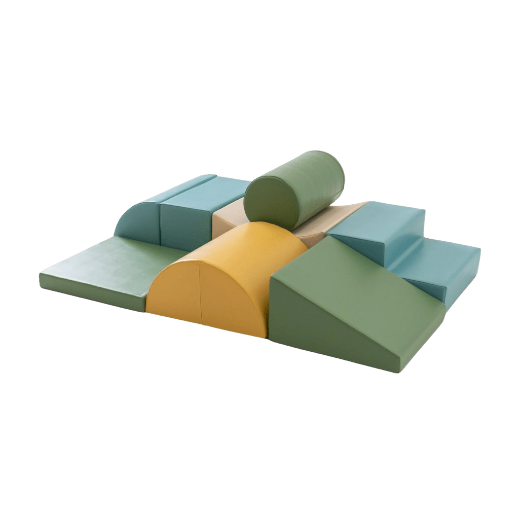 Ensemble de 8 blocs de mousse Soft Play - Pastel Turquoise en | Motricidade Tinitto – Fabrication européenne