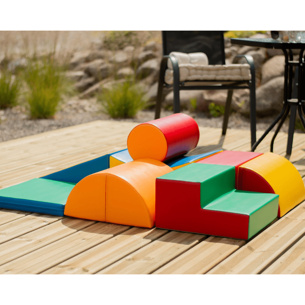 Ensemble de 8 blocs de mousse Soft Play - Rainbow en | Motricidade Tinitto – Fabrication européenne