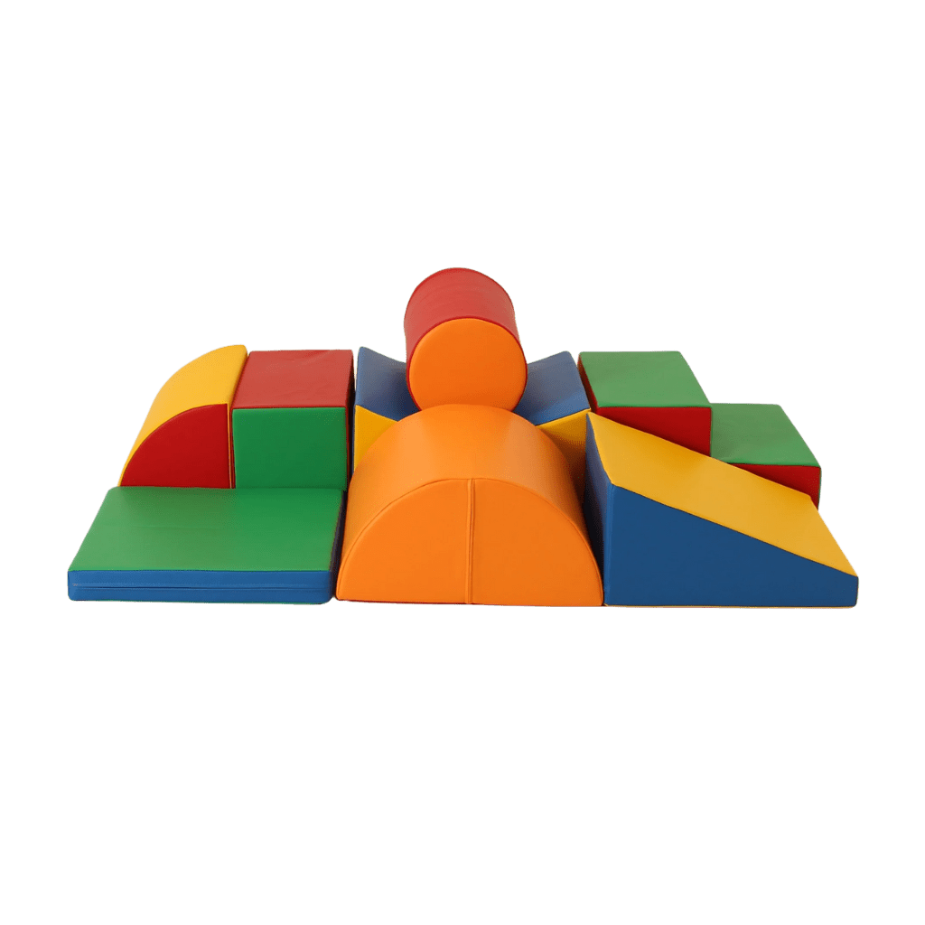 Ensemble de 8 blocs de mousse Soft Play - Rainbow en | Motricidade Tinitto – Fabrication européenne