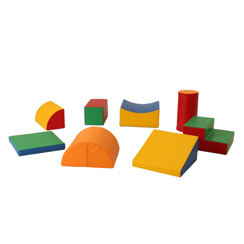 Ensemble de 8 blocs de mousse Soft Play - Rainbow en | Motricidade Tinitto – Fabrication européenne