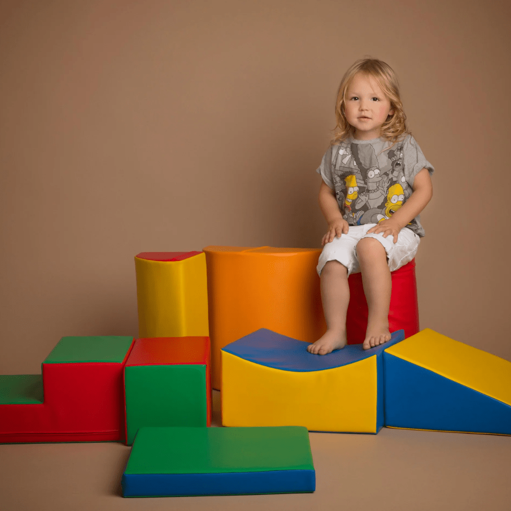 Ensemble de 8 blocs de mousse Soft Play - Rainbow en | Motricidade Tinitto – Fabrication européenne