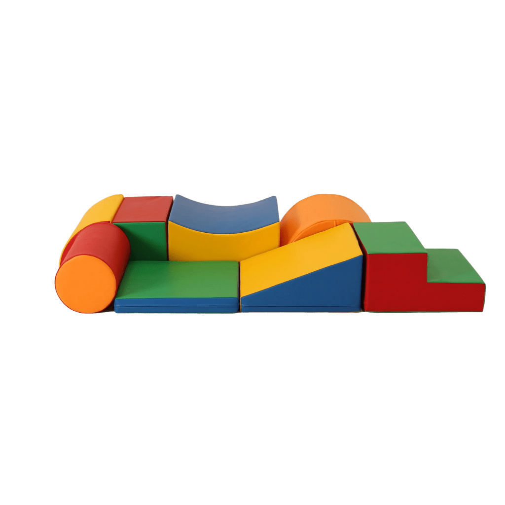 Ensemble de 8 blocs de mousse Soft Play - Rainbow en | Motricidade Tinitto – Fabrication européenne