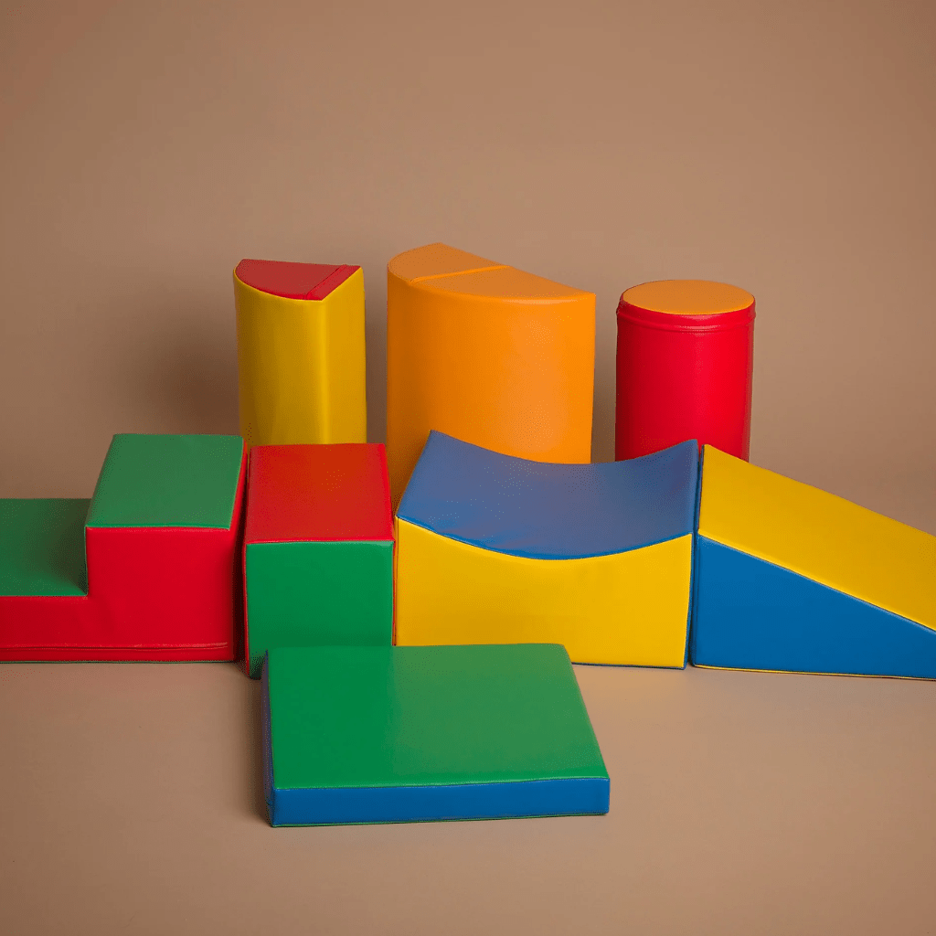 Ensemble de 8 blocs de mousse Soft Play - Rainbow en | Motricidade Tinitto – Fabrication européenne