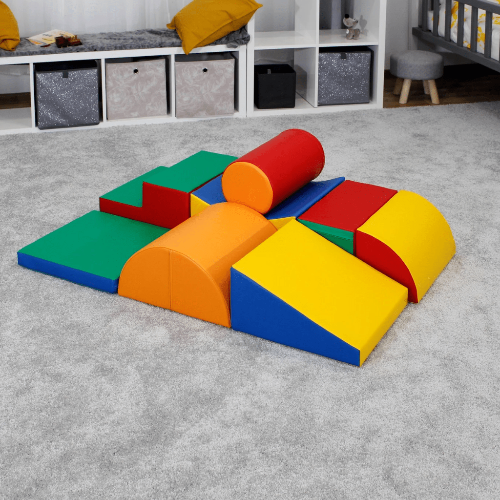 Ensemble de 8 blocs de mousse Soft Play - Rainbow en | Motricidade Tinitto – Fabrication européenne