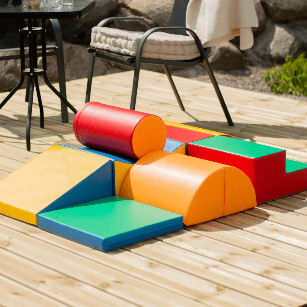 Ensemble de 8 blocs de mousse Soft Play - Rainbow en | Motricidade Tinitto – Fabrication européenne