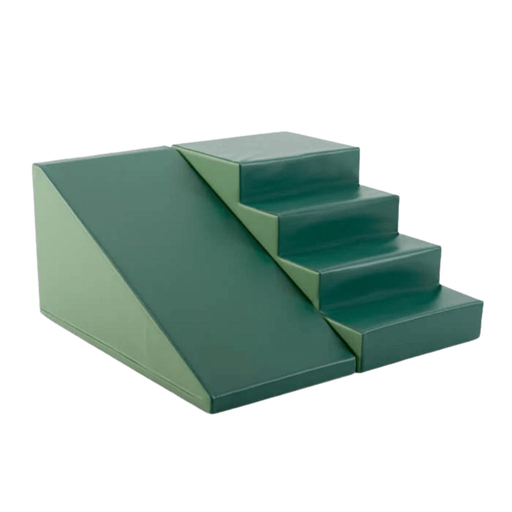 Ensemble de Jeu Souple avec Marche et Toboggan - Green en | Motricidade Tinitto – Fabrication européenne