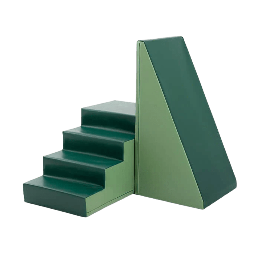 Ensemble de Jeu Souple avec Marche et Toboggan - Green en | Motricidade Tinitto – Fabrication européenne