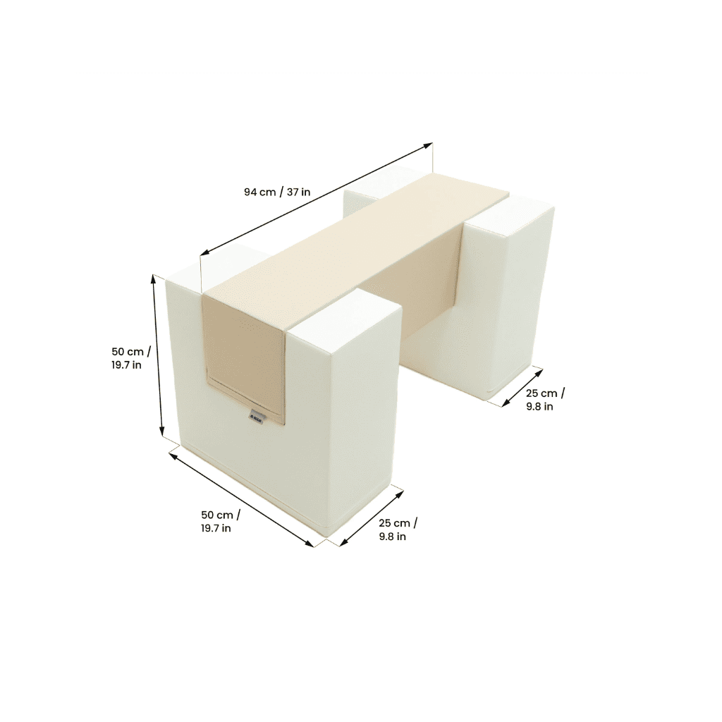 Ensemble de jeu souple Pont d'équilibre - Beige en | Motricidade Tinitto – Fabrication européenne