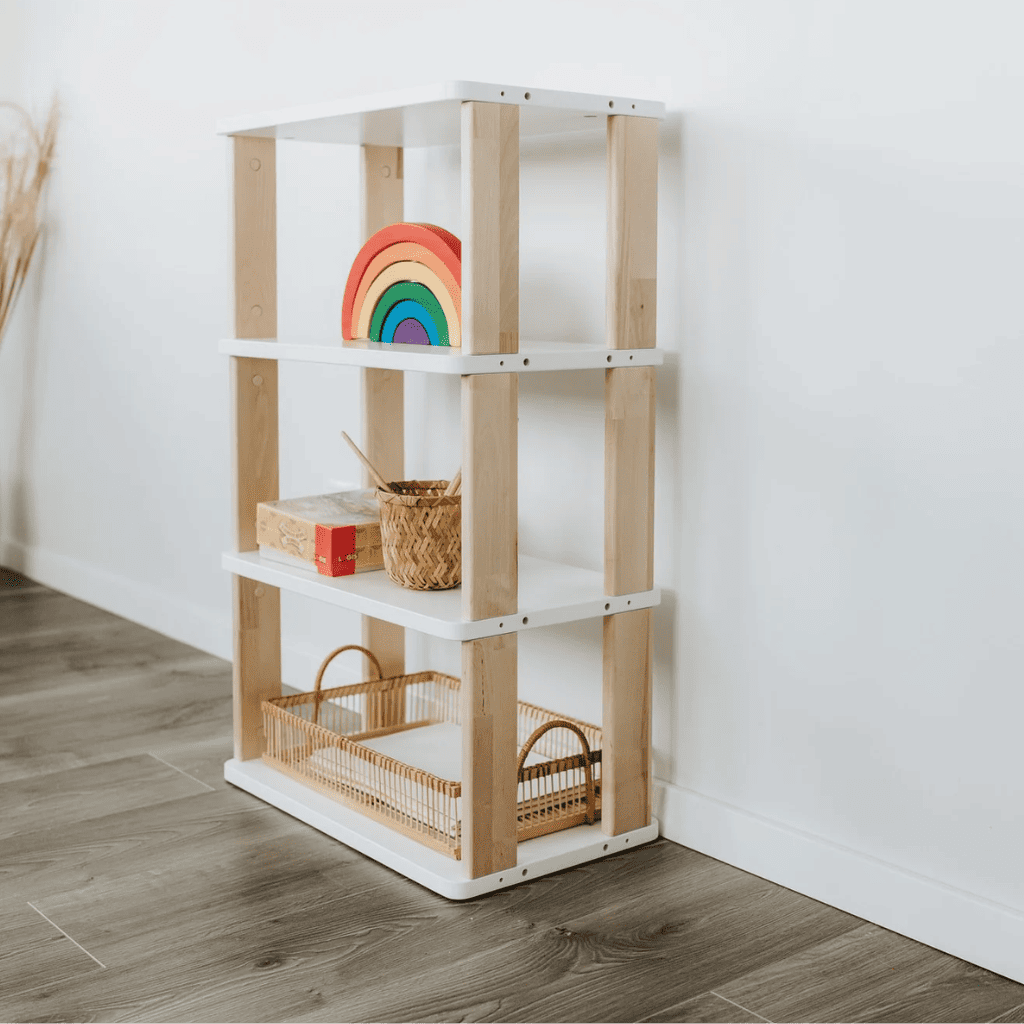 Étagère Montessori modulaire droite mini - 4 étagères en Sans / Finition DIY | Decoração Tinitto – Fabrication européenne
