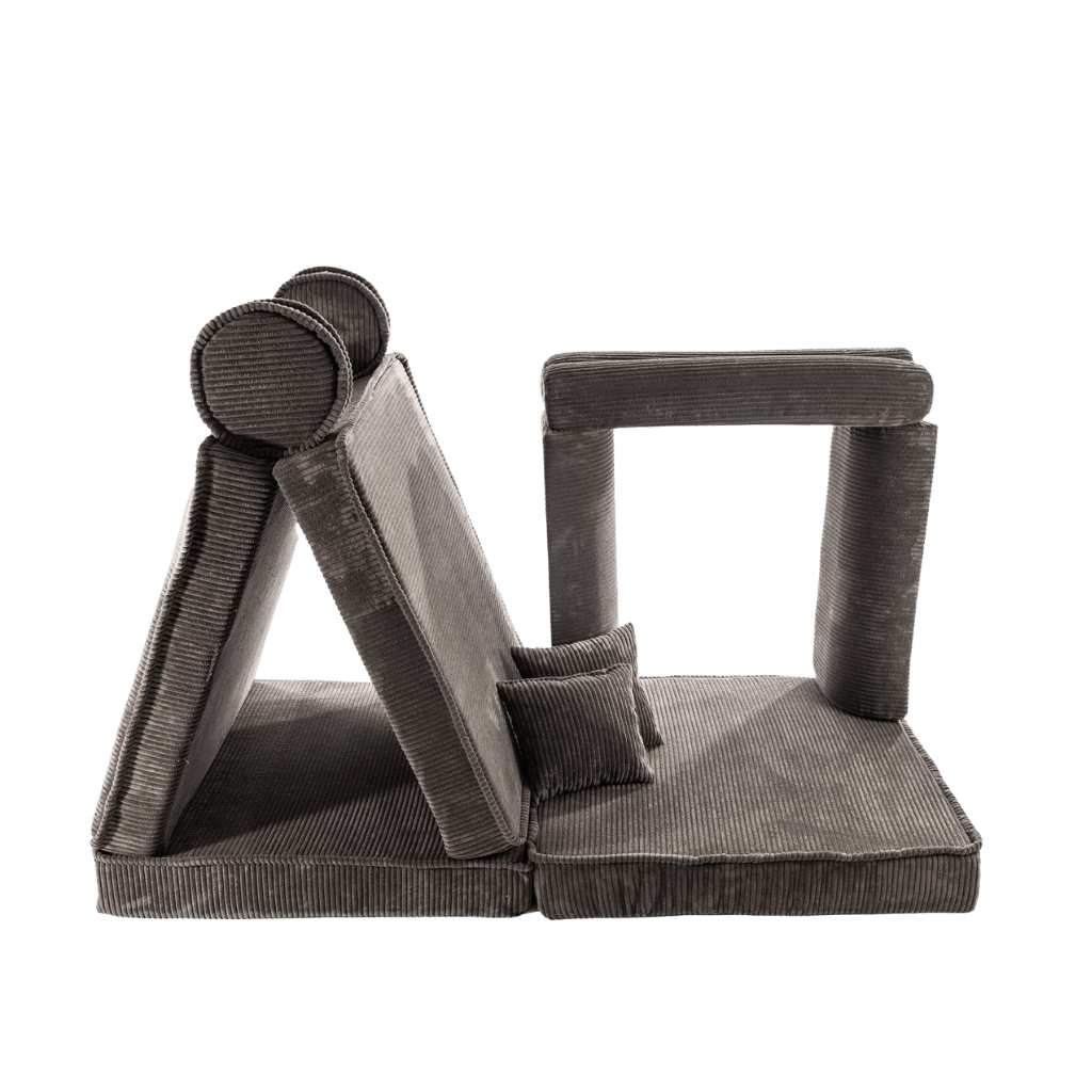 Grand Canapé Modulable pour Enfants Velours Côtelé - Brown en | Conforto Tinitto – Fabrication européenne