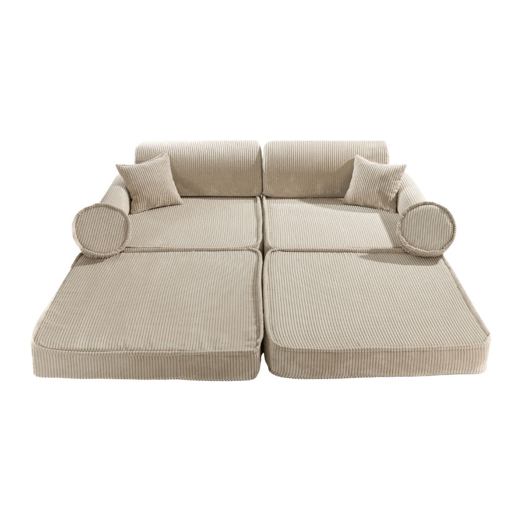 Grande divano modulare per bambini in velluto a coste - Ecru in | Decoração Tinitto – Produzione europea