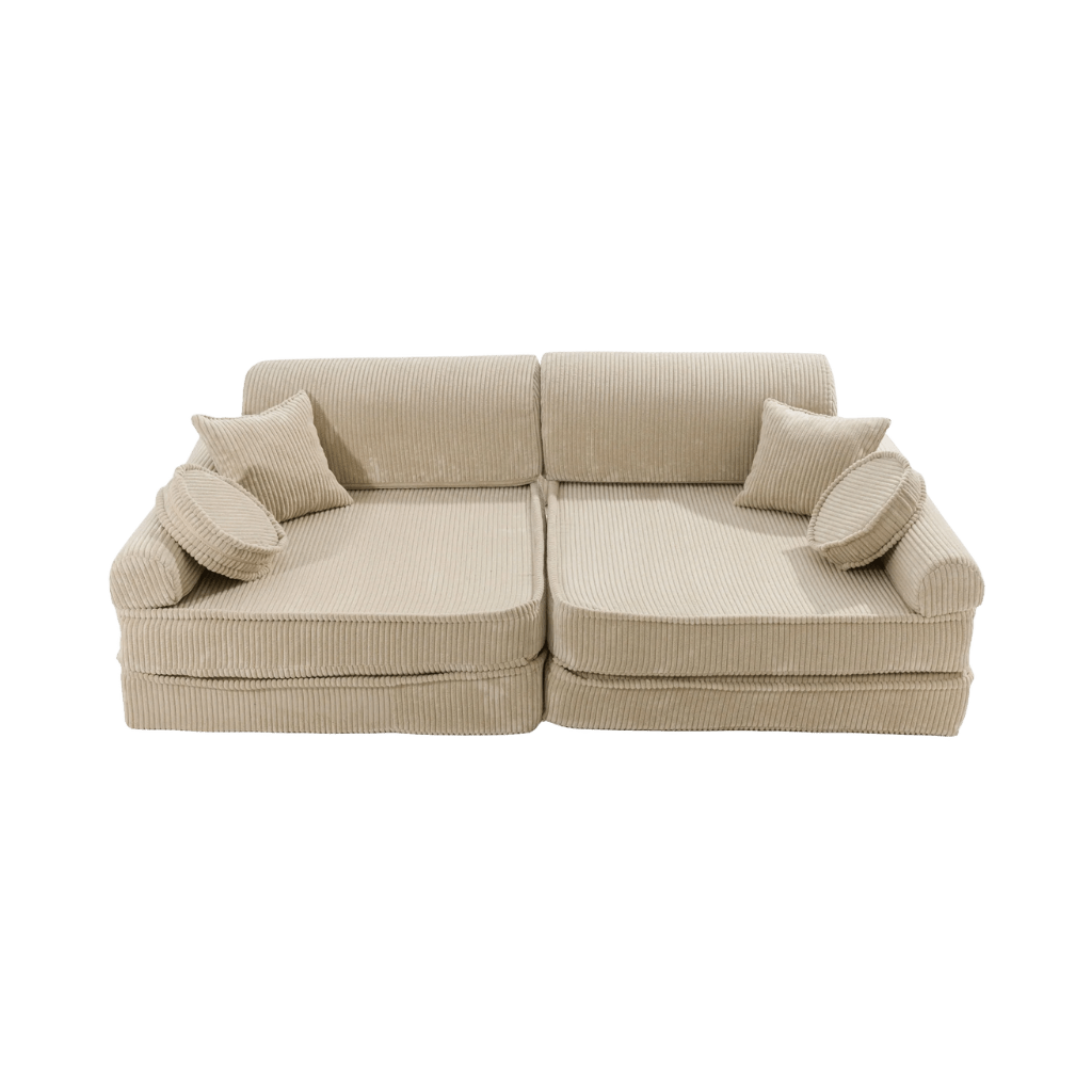 Grande divano modulare per bambini in velluto a coste - Ecru in | Decoração Tinitto – Produzione europea