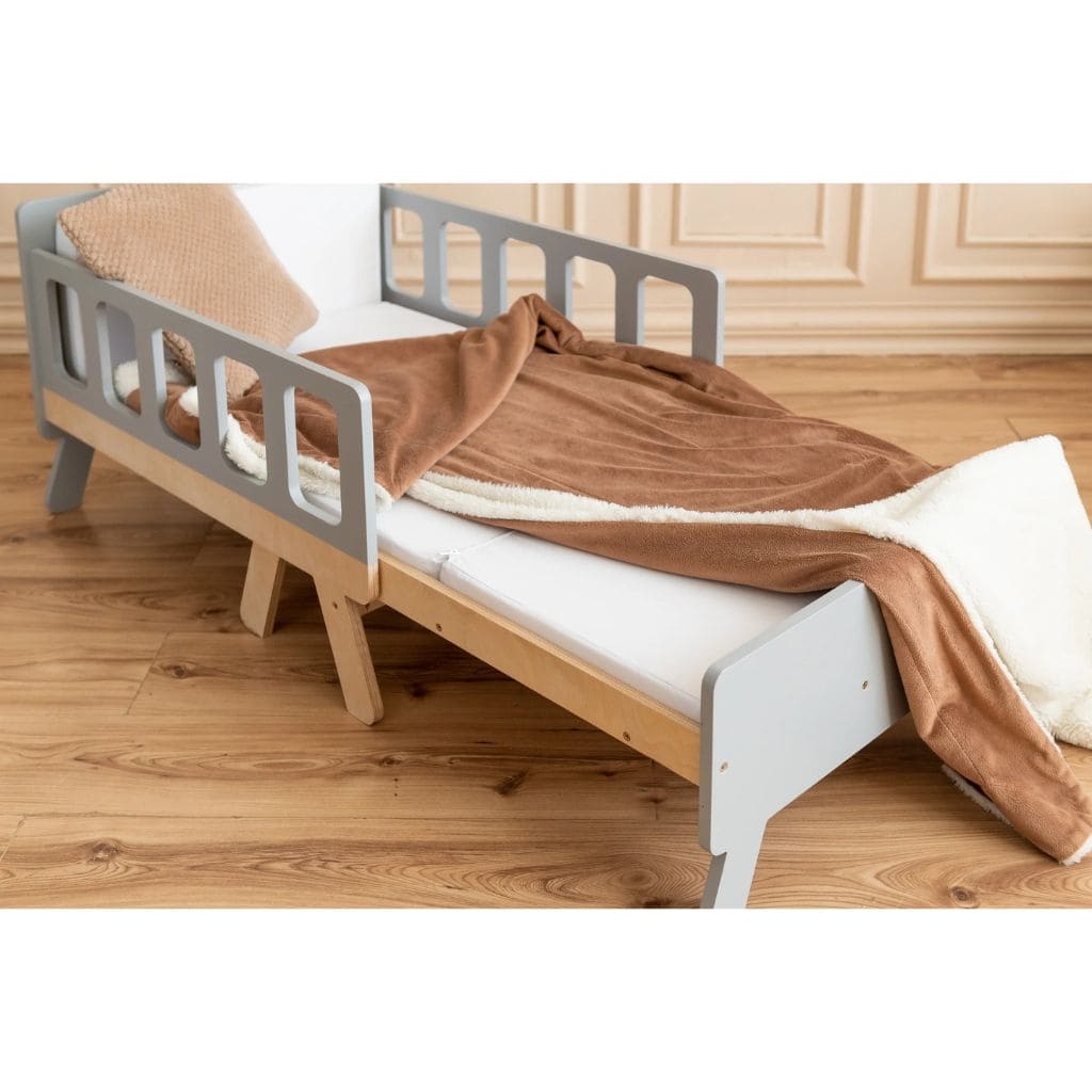Lit Enfant Transformable avec Rangement - Du Bébé au Junior en Gray | furniture Tinitto – Fabrication européenne