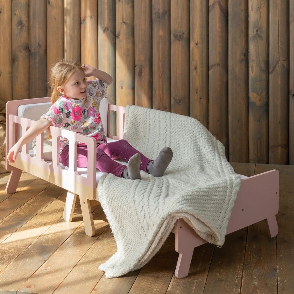 Lit Enfant Transformable avec Rangement - Du Bébé au Junior en OliveDrab | furniture Tinitto – Fabrication européenne