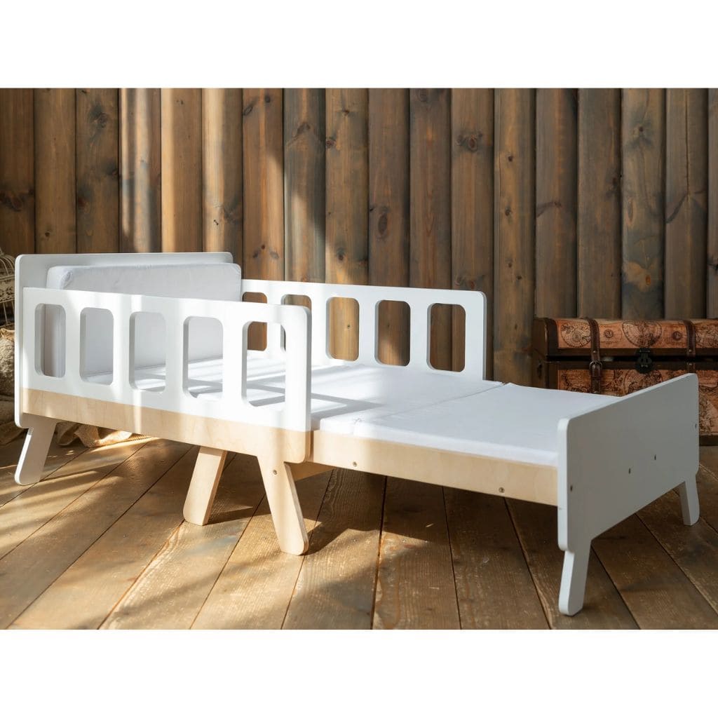 Lit Enfant Transformable avec Rangement - Du Bébé au Junior en White | furniture Tinitto – Fabrication européenne