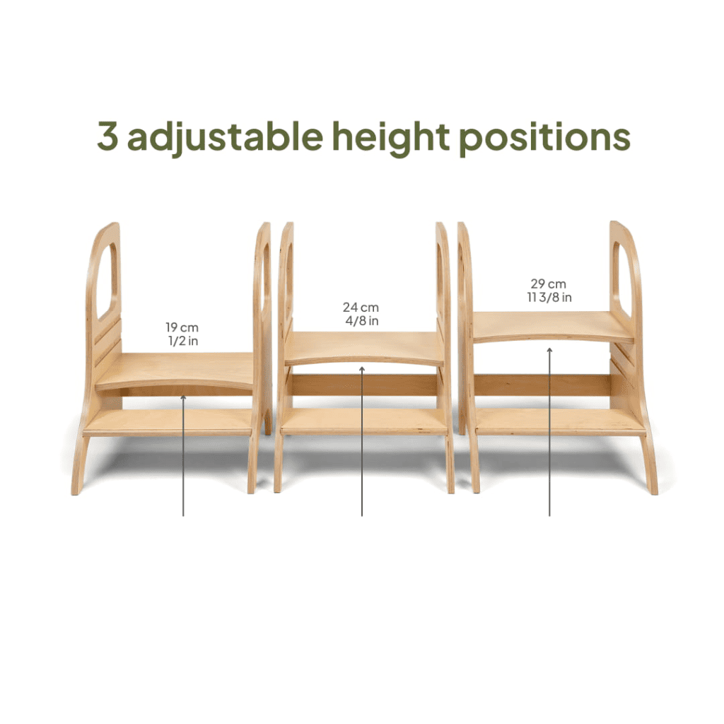 Marchepied Évolutif Enfant MIIMO® en BurlyWood | Motricidade Tinitto – Fabrication européenne