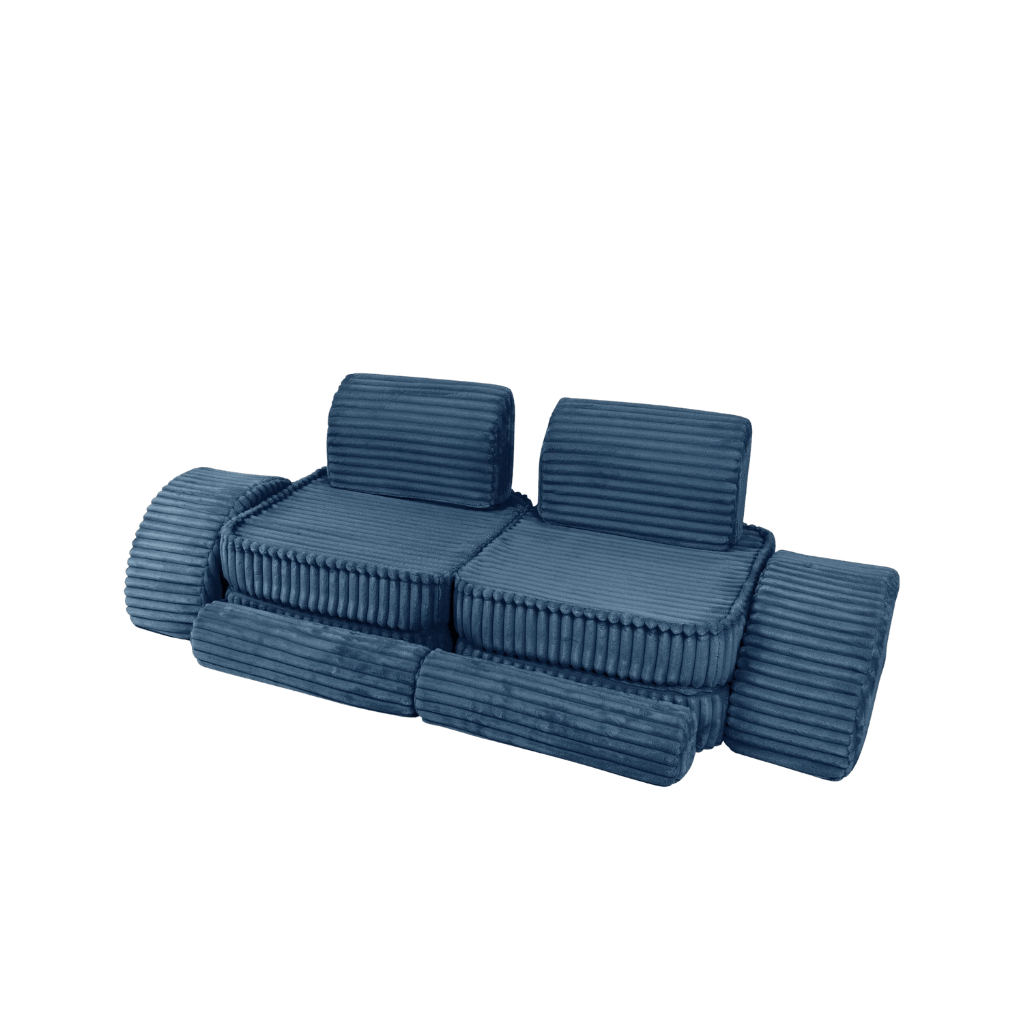 Medium Modular Sofa for Kids - Churros Blue en | Decoração Tinitto – Fabrication européenne