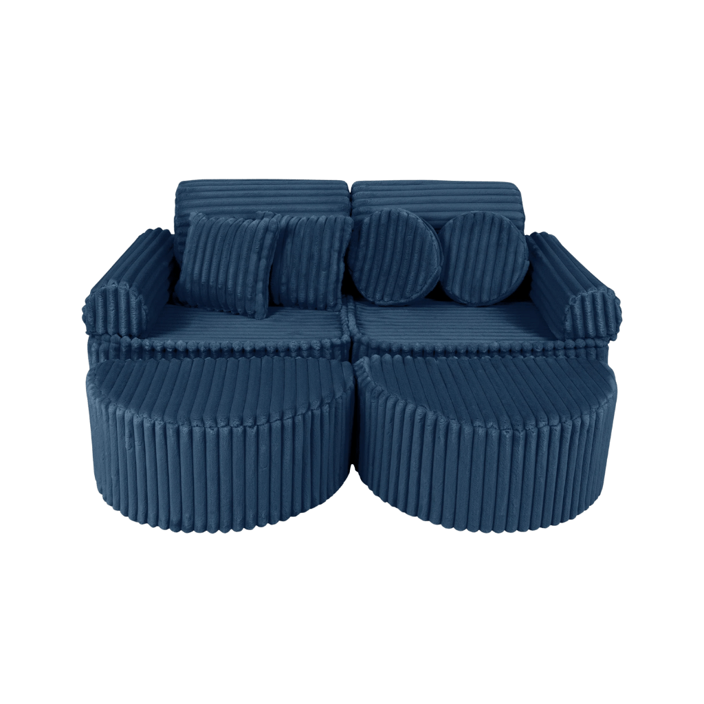 Medium Modular Sofa for Kids - Churros Blue en | Decoração Tinitto – Fabrication européenne