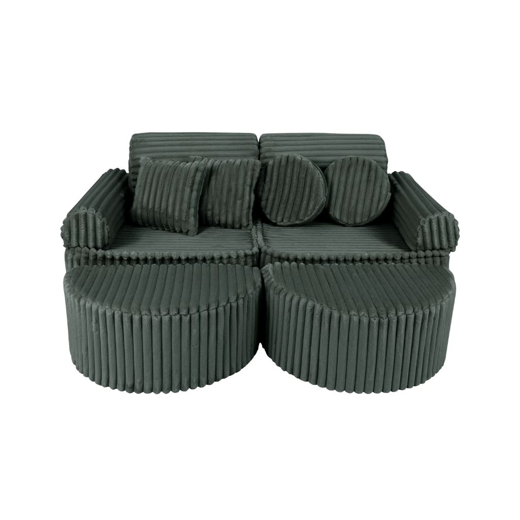 Medium Modular Sofa for Kids - Churros Forest Green en | Decoração Tinitto – Fabrication européenne