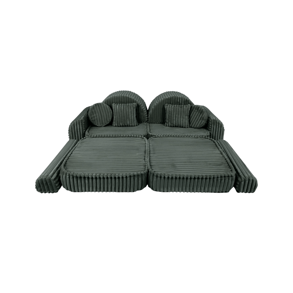 Medium Modular Sofa for Kids - Churros Forest Green en | Decoração Tinitto – Fabrication européenne