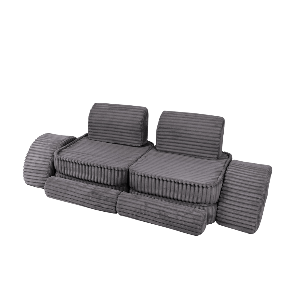 Medium Modular Sofa for Kids - Churros Jurassic Grey en | Decoração Tinitto – Fabrication européenne