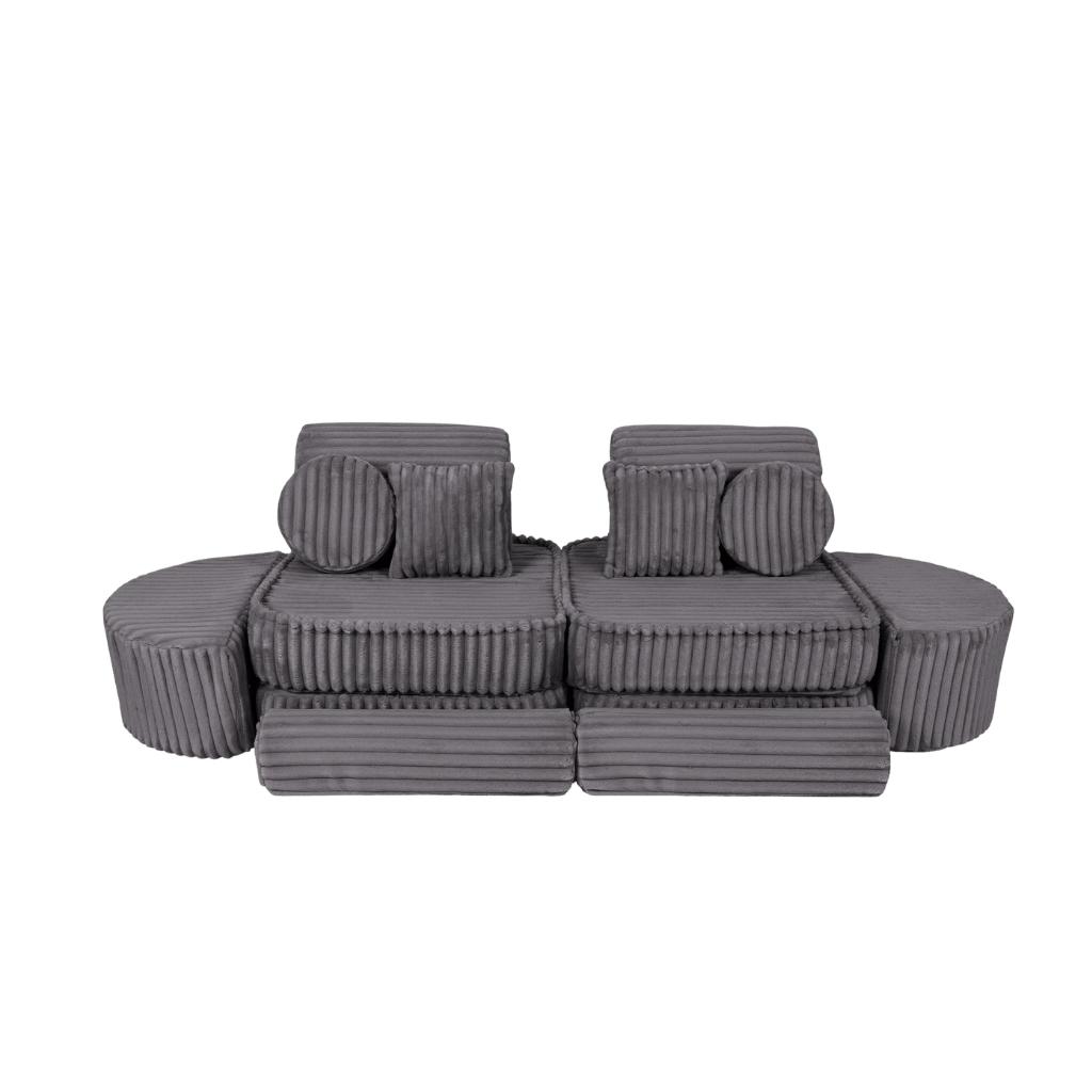 Medium Modular Sofa for Kids - Churros Jurassic Grey en | Decoração Tinitto – Fabrication européenne